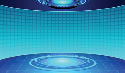 Futuristic digital interface element background	
