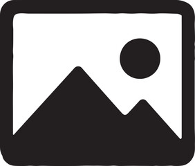 Black & White Photo Album Outline Symbol

