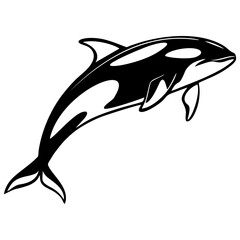 silhouette of a orca