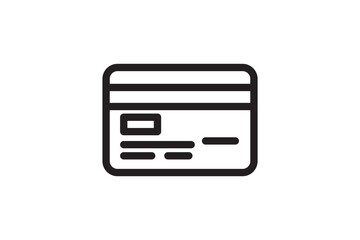 Credit card vector icon for online business and internet banking design