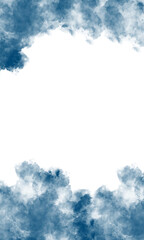Abstract blue and white textured border with copy space