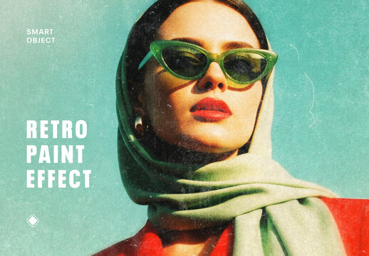 Vintage Retro Paint Photo Effect