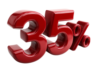 A vibrant, eye-catching representation of a 35% discount, perfect for conveying savings and special offers in a bold and memorable manner.