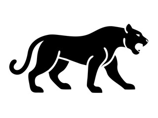 Powerful black panther logo design, perfect for a strong brand identity. A bold, stylized black panther graphic, perfect for logos, emblems, or branding materials.