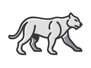 Obraz premium Powerful black panther logo design, perfect for a strong brand identity. A bold, stylized black panther graphic, perfect for logos, emblems, or branding materials.