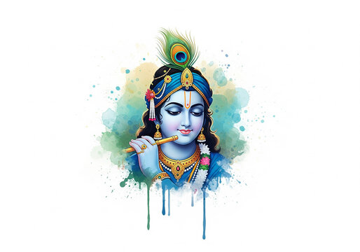 festival of happy shree krishna janmashtami design background