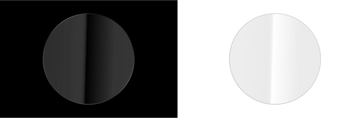 Minimal 3D Glass Object on White Background