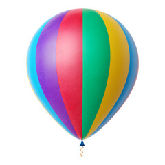 Fototapeta premium Colorful Hot Air Balloon with Isolated Transparent Background
