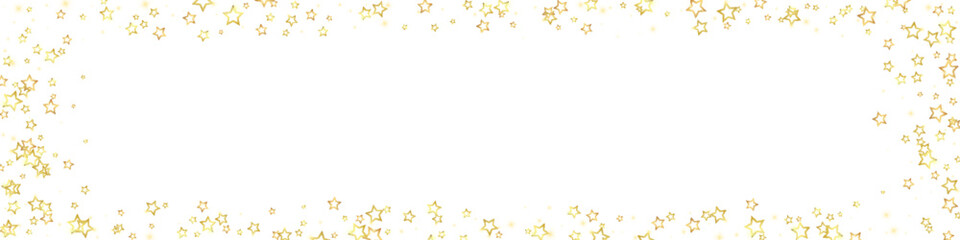 Gold sparkling star confetti.