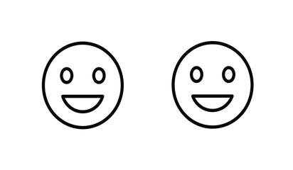 Fototapeta premium Two simple smiling faces in a minimalistic black and white design style
