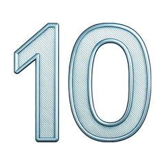 3d number 10