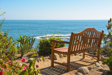 Amazing Landscape View on the West Coast of USA, Pacific Ocean, the City of Laguna Niguel, California, USA