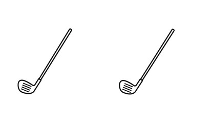 Golf club outline illustration for sports equipment or golfing concept design