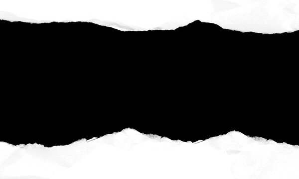 Torn Paper Edge Texture Background Abstract Ripped White Material Design Element