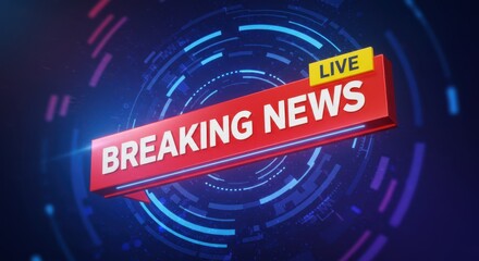 Breaking news live broadcast graphics