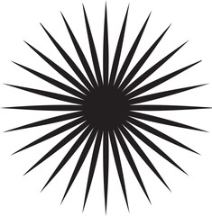 Fototapeta premium Abstract starburst bursting outward from center silhouette