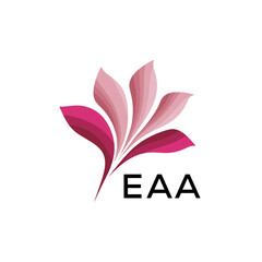 EAA Modern Floral Abstract Logo Design, EAA Later Logo, Creative Botanical Brand Identity, Minimalist Nature Inspired Logo. 
