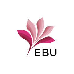 EBU Modern Floral Abstract Logo Design, EBU Later Logo, Creative Botanical Brand Identity, Minimalist Nature Inspired Logo. 
