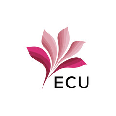 ECU Modern Floral Abstract Logo Design, ECU Later Logo, Creative Botanical Brand Identity
