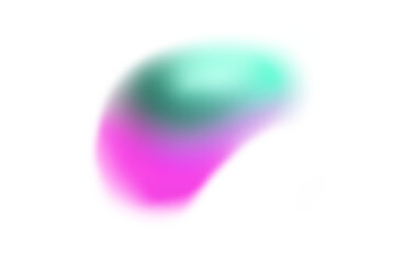 Abstract, colorful, teal / mint, purple, gradient sphere, blob, colorfull egg on transparent png background 
