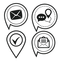 Set of communication icons