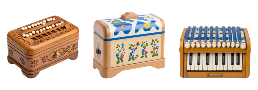 Isolated Musical Instruments on Transparent Background for Design Use