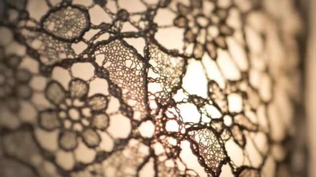 Intricate Lace Fabric Close-Up Texture