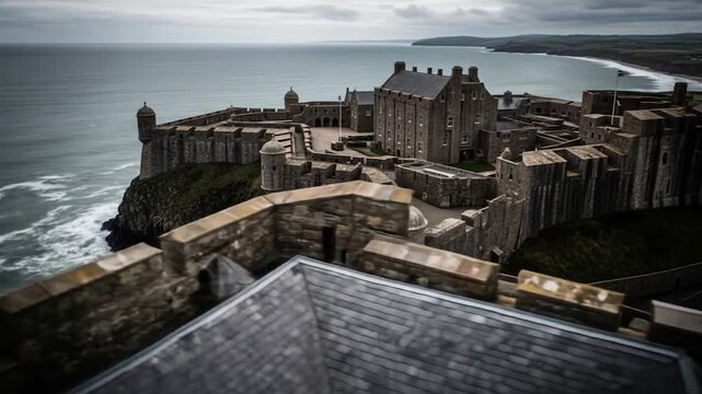 Majestic Castle on Coastal Cliffs