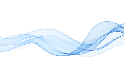 Light blue abstract waves on white background