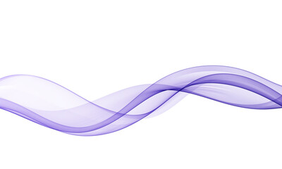 Purple flowing waves on white background