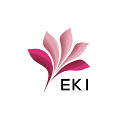 Fototapeta premium EKI Modern Floral Abstract Logo Design, EKI Later Logo, Creative Botanical Brand Identity 
