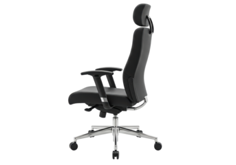 Isolated High Back Leather Office Chair with Headrest