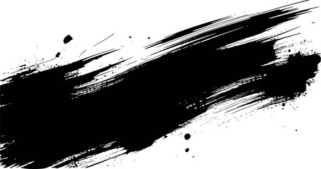 Bold black brushstroke grunge texture diagonal abstract graphic background