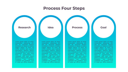 Business infographic template. Process chart with four options, steps. Vector chart.