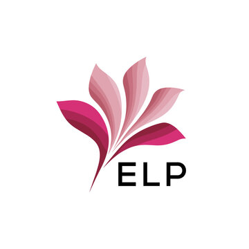 ELP Modern Floral Abstract Logo Design, ELP Later Logo, Creative Botanical Brand Identity, Minimalist Nature Inspired Logo. 
