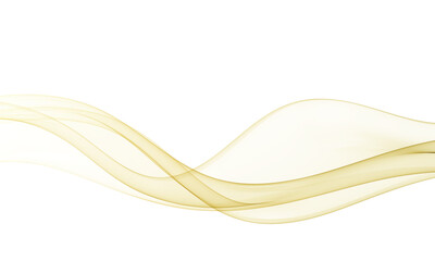 Golden abstract wave on white background
