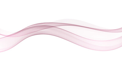 Soft pink abstract wave on white background