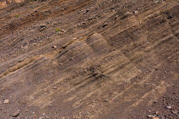 Rocky volcanic slope in Teno