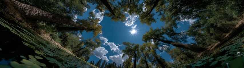 Obraz premium Panoramic 360 degrees nature view high dynamic range hdr landscape scenic environment