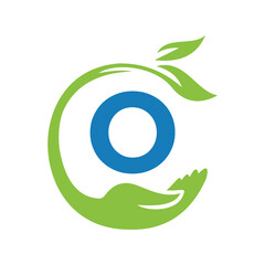 Charity Logo combine with letter O vector template