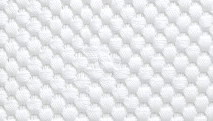 Textured White Fabric with Diagonal Loop Pile Detail