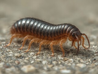 centipede macro photo