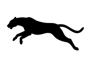 Fototapeta premium panther silhouette vector 