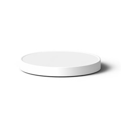 Minimalist White Circular Pedestal