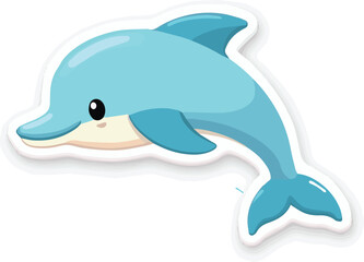 Fototapeta premium dolphin jumping isolated on white