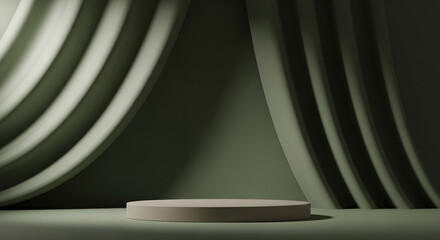 Architectural Curved Interior Scene