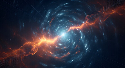 Space Vortex with Fiery Core