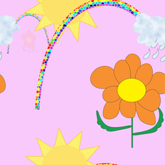 70's flower power background