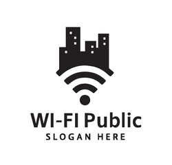 Cityscape Wi- Fi Signal Icon buildings wifi