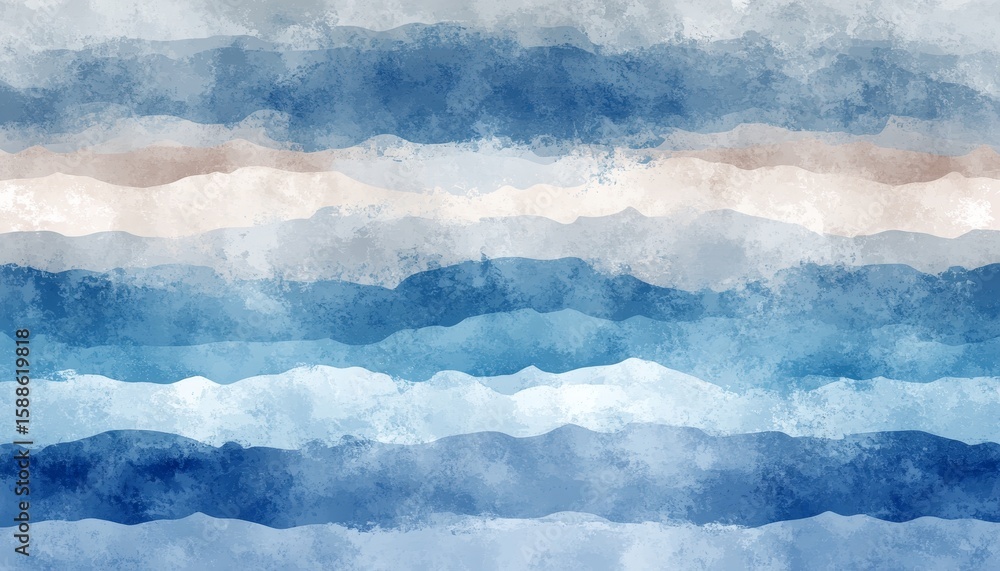 Aufkleber elegant soft color waves abstract art composition with water effects for stylish digital canvas use